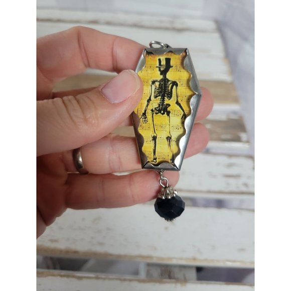 Skeleton Halloween keychain coffin vintage - Picture 4 of 5